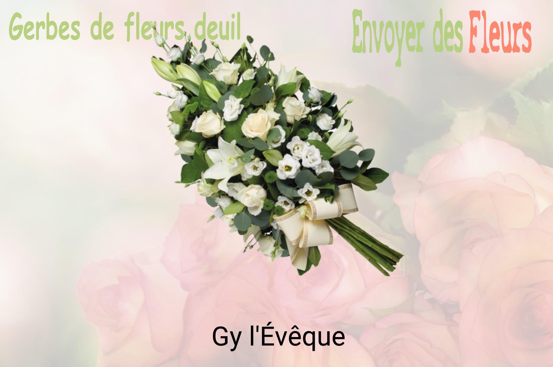 Gerbe de fleurs de deuil livrée à Gy-l'Évêque